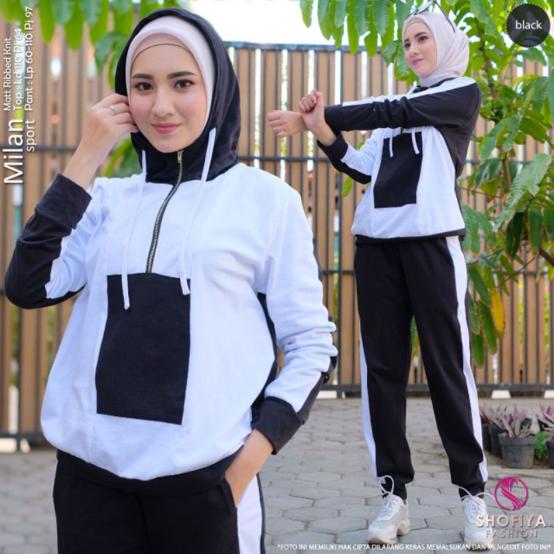 [READY] MILAN SPORT BY SHOFIYA SETELAN OLAHRAGA WANITA KEKINIAN TERBARU