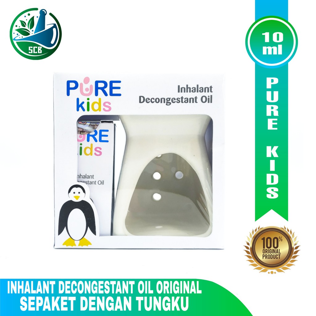 Pure Kids Inhalant Decongestant Oil Paket Dengan Tungku -Original