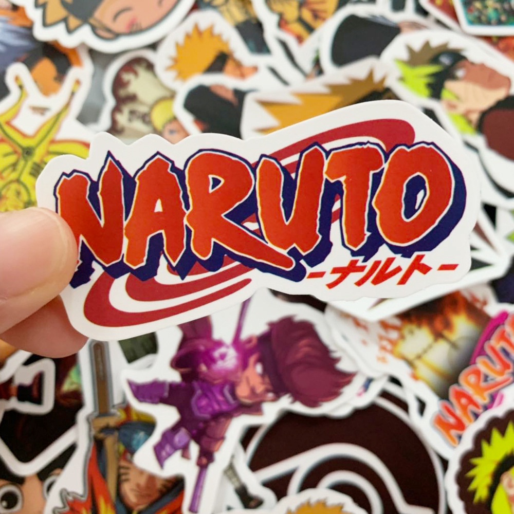 50pcs/set Naruto Sasuke Design Waterproof Stickers For Laptop/Skateboard Decoration