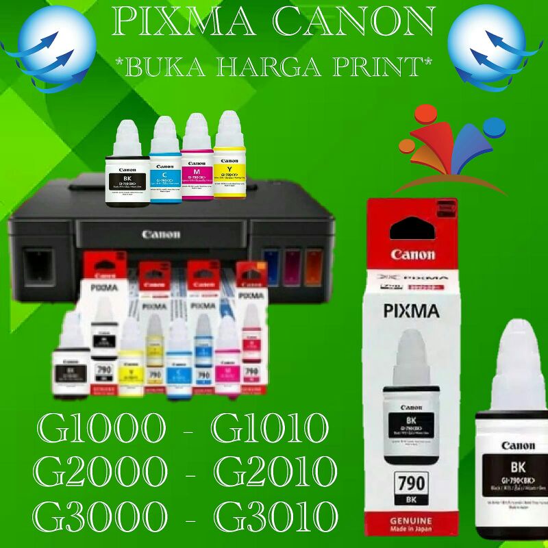 Canon GL-790 reffill Ink Original Printer G1000, G1010, G2000, G2010 , G3000,G3010 , G4000