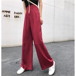  Celana  Panjang  Casual Wanita  Model  High waist Dengan 