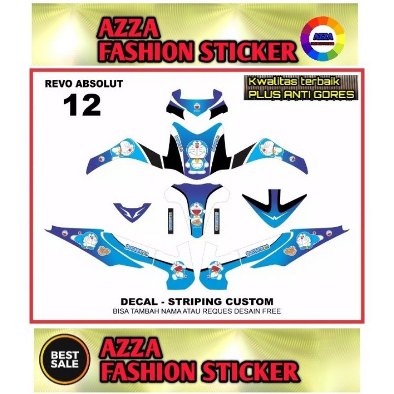 Sticker Striping Decal Revo Absolute, Sticker Decal Honda Revo Absolute, Sticker Revo Absolute 12