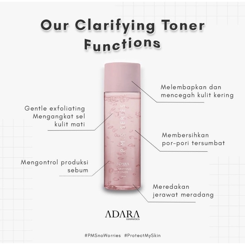 Adara P.M.S Series Clarifying Toner - 100ml