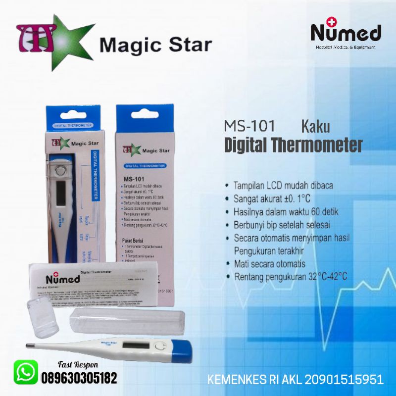 Thermometer Digital Kaku Magic Star MS 101 Digital Termometer Original Magic Star