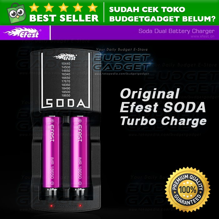 Efest SODA Universal Dual Slot Battery Charger vape