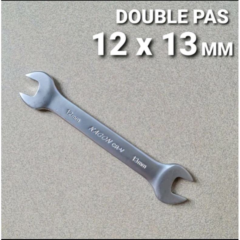 KUNCI DABEL PAS 12×13KUNCI PAS SET BAHAN CRUM VANADIUM CRV