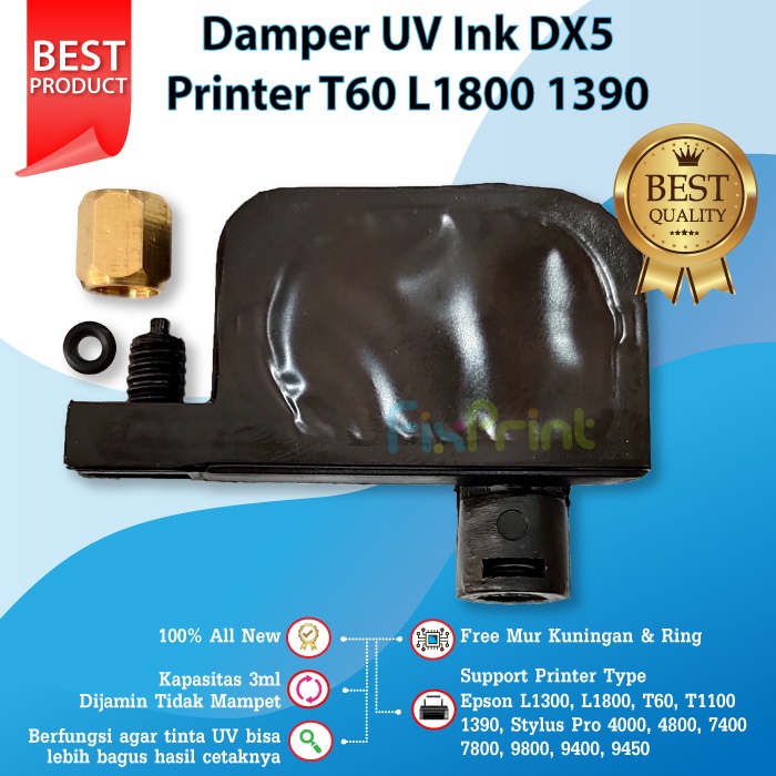 DAMPER DTG DTF DX5 EPSON L1800 1390 L800 L805 CARTRIDGE TINTA EPSON L1300 L1800