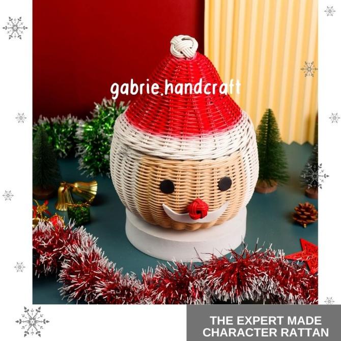 

[COD] ROTAN SANTA TOPI LURUS - TEMPAT HAMPERS NATAL / CHRISTMAS [COD]