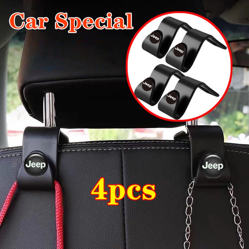 4pcs / set Kait organizer Belakang Jok Mobil Untuk Jeep Wrangler Compass Grand Cherokee Patriot Liberty Renegade