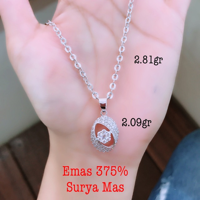 Kalung dan liontin emas 375%