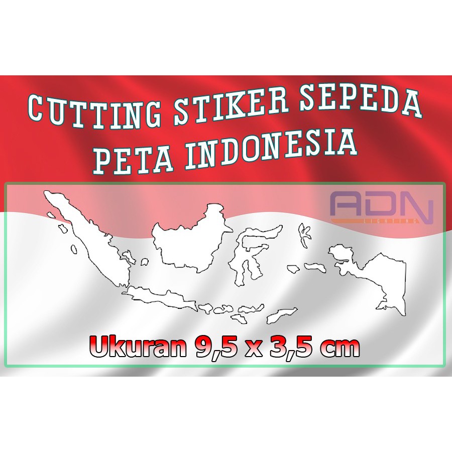 CUTTING STICKER FRAME SEPEDA PETA MAP INDONESIA