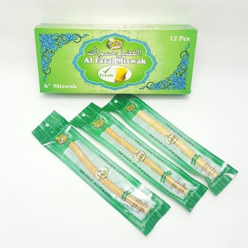 Siwak AL FAZAL MISWAK  panjang 6 inch/15 cm | Made in pakistan | Siwak Murah| Kayu Sugi | Kayu Siwak