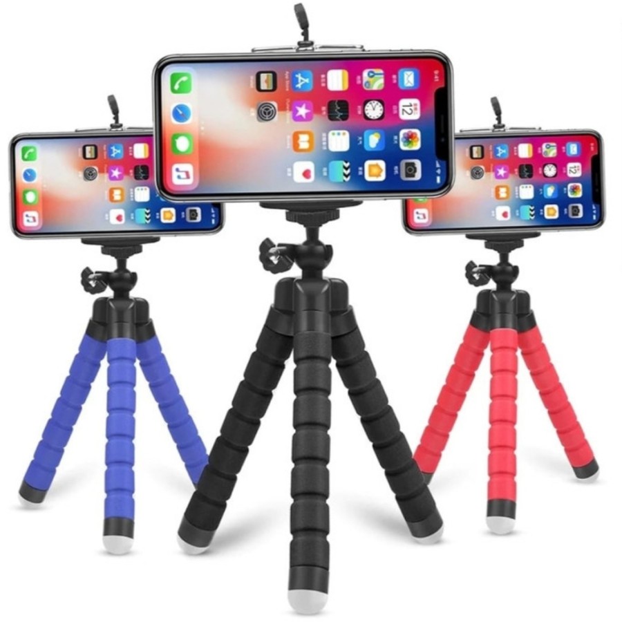 Tripod Spider Mini + Holder U Universal Octopus Stand Holder HP Flexible Tripod Monopod Tongsis Kamera Selfie Smartphone