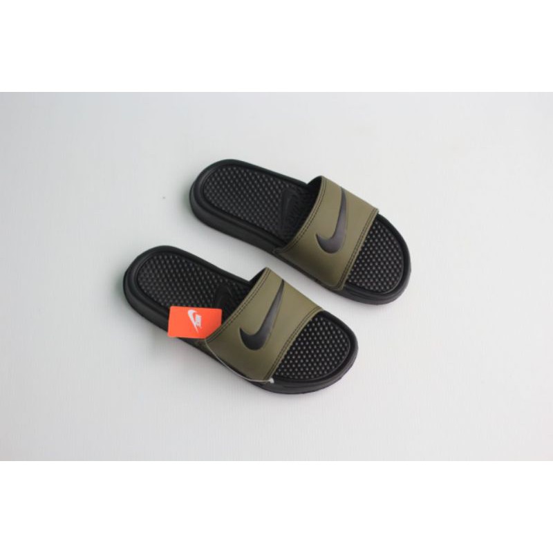 NIKE BENASSI BLACK OLIVE SWOOSH