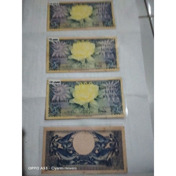 bahan mahar uang kuno asli 5 rupiah mulius original BI sesuai foto cod