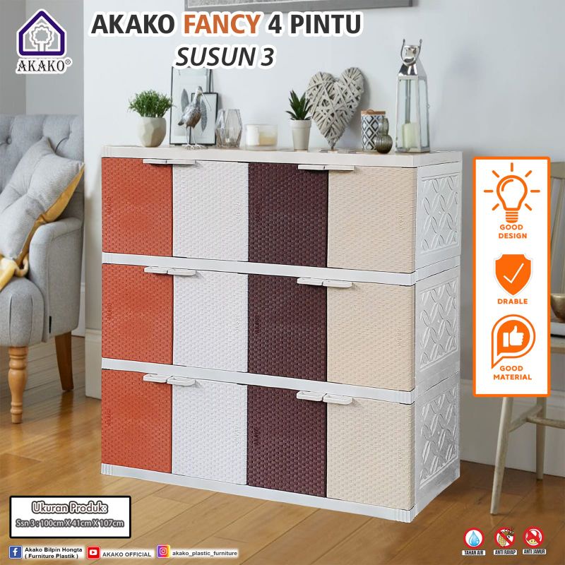 KARGO Lemari plastik bufet tivi multifungsi akako