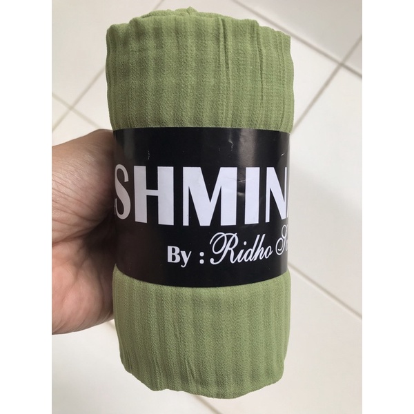 Hijab Pasmina plisket premium / Pasmina Plisket lidi / Pasmina pleated shawl / Pashmina plisket Tanpa Garis Tengah-Hijau stabilo Full