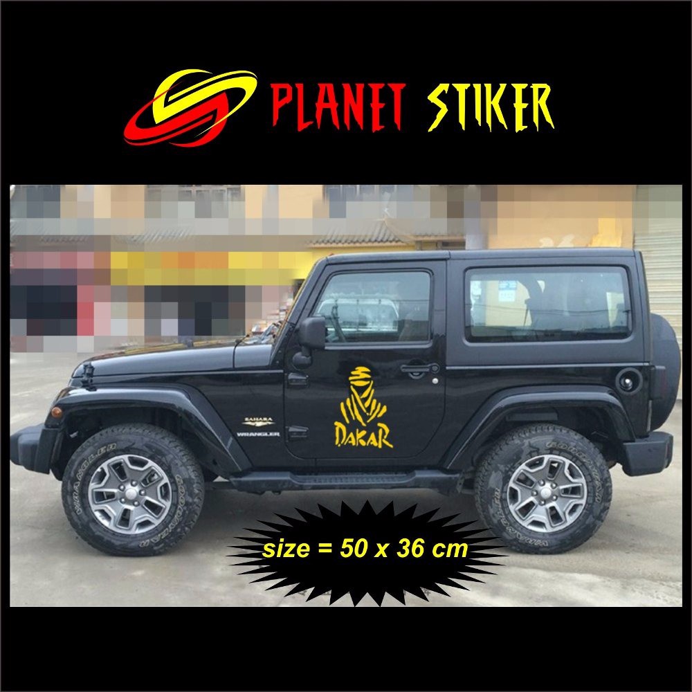 Cutting Sticker Dakar 2 Pcs Stiker Mobil Wrangler Pajero Katana