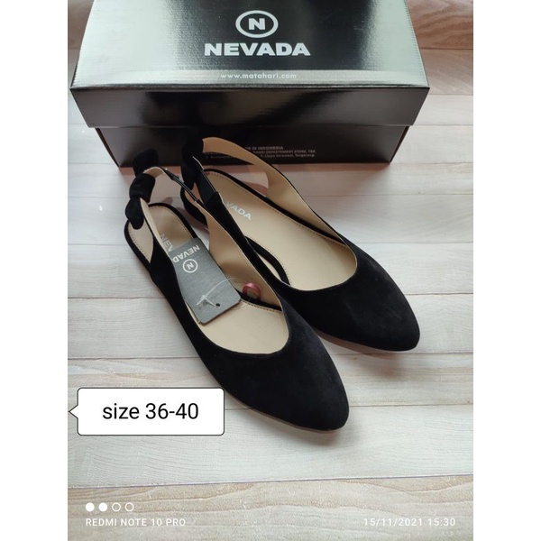 sandal sepatu tali belakang pita nevada wanita matahari bludru halus terlaris kekinian