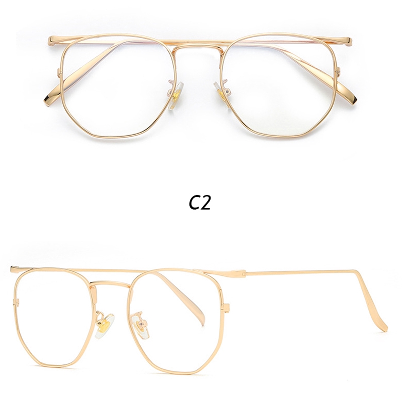 (YUZHU) COD Besi Frame Kacamata Anti Radiasi Wanita Square Small Kacamata Korean Gaya Eyeglasses