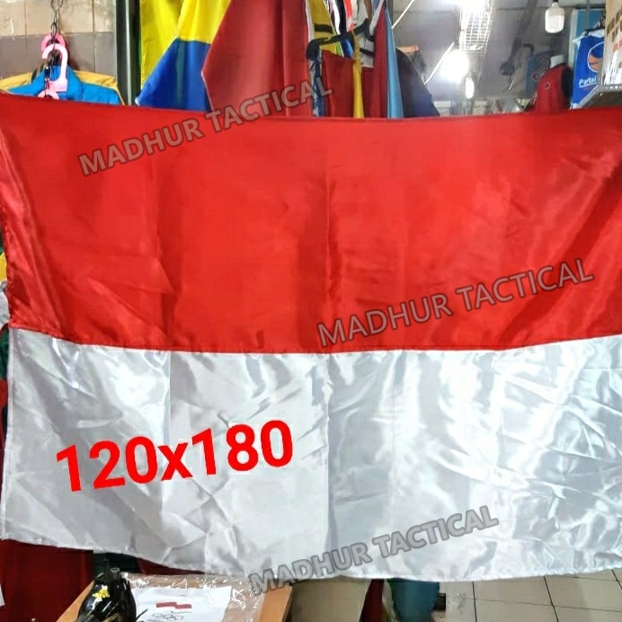 Bendera Merah Putih Saten Tebal 180 cm x 120 cm Bendera Kantor