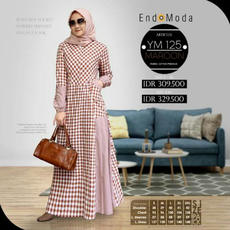 PROMO NEW ARRIVAL GAMIS ENDOMODA YM 125 TERBARU ORIGINAL ENDOMODA GAMIS FASHION MUSLIM