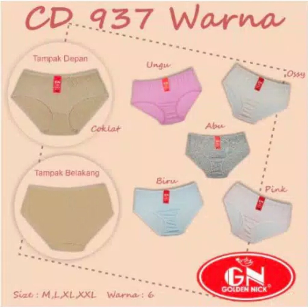 Cd Wanita Golden Nick 937 Katun Warna Muda