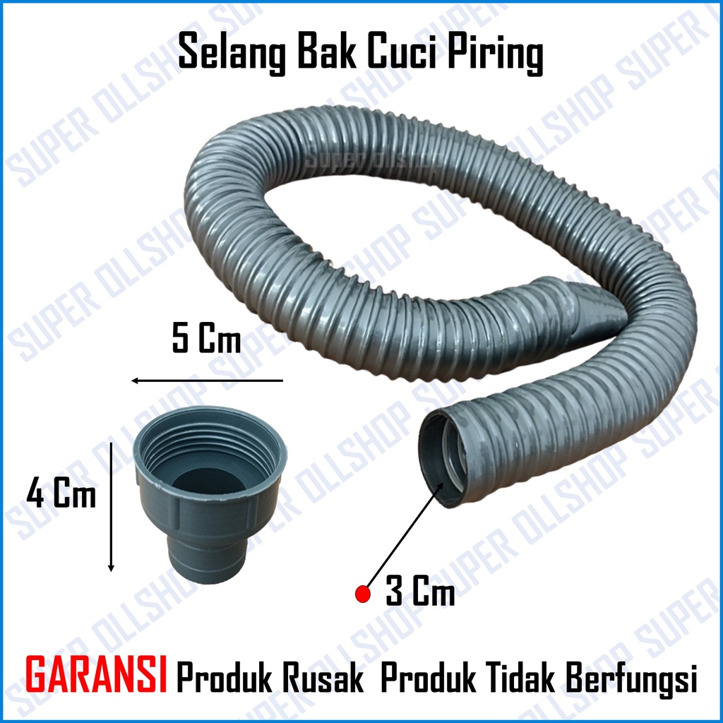 Selang Bak Cuci Piring Warna Abu - abu / Selang Afur BCP Cuci Piring Selang Bak Sink Termurah Grosir Abu-abu