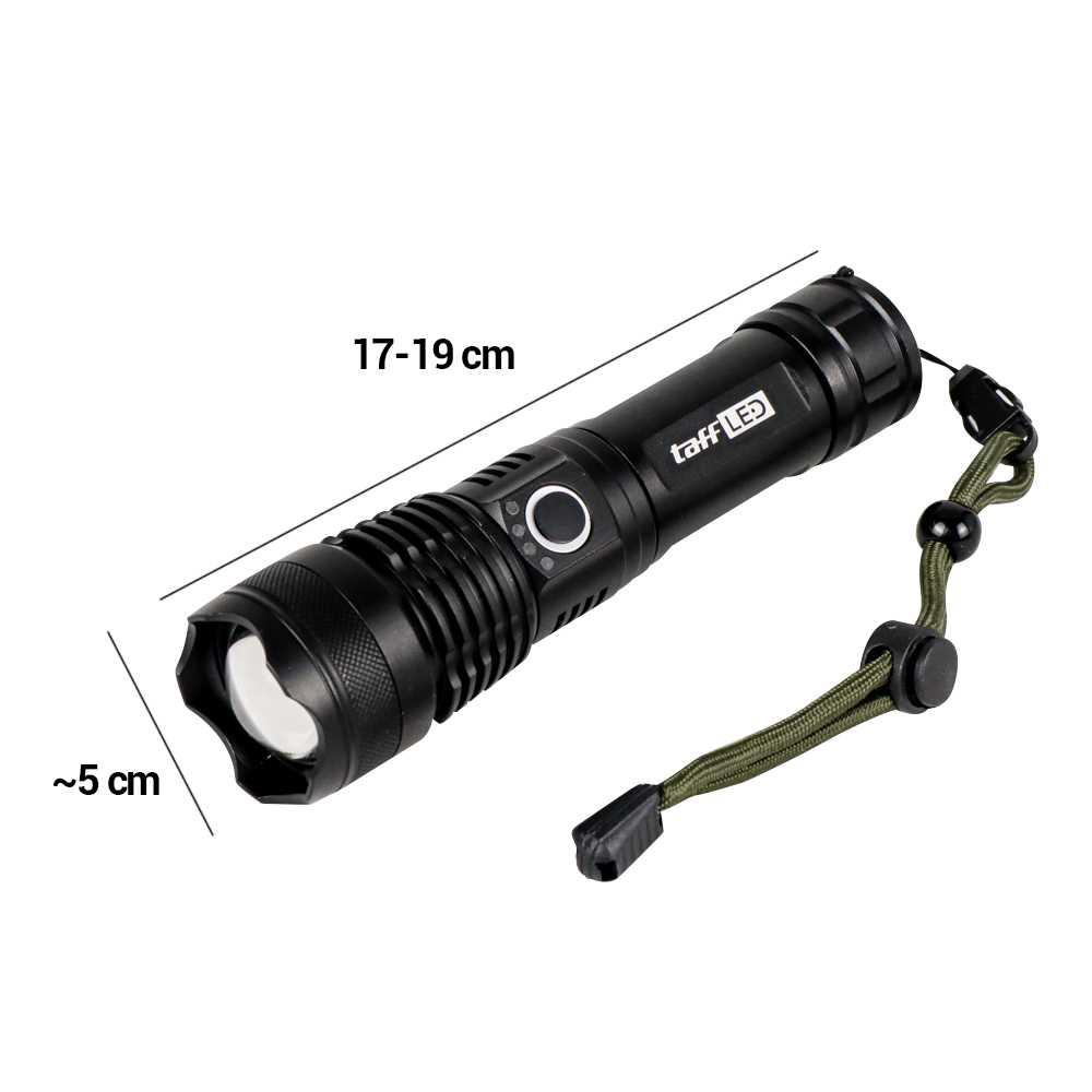 TaffLED Senter LED Outdoor Camping Zoom USB Rechargeable P50 - TG-S191