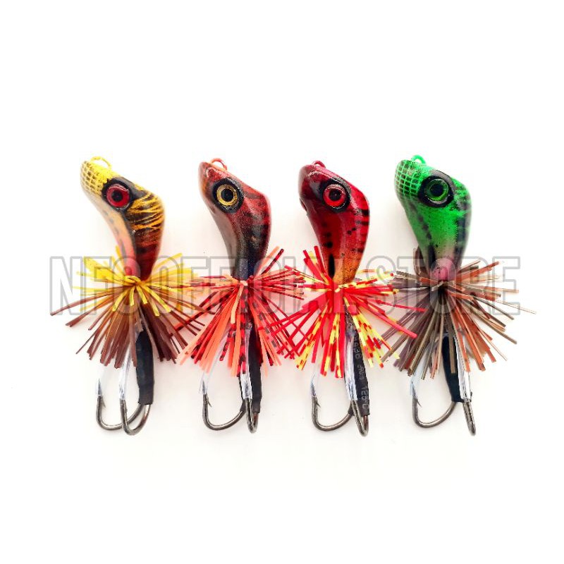 Mini jaws frog / Mini jump frog JF 3cm/5,5gr Umpan casting Gabus dan Toman, LULUS TEST ACTION, GEOL