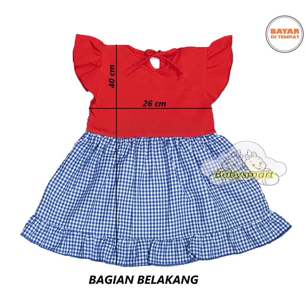 Babysmart - Baju bayi/Anak Perempuan Dress motif MONKEY PLANET KIDS usia 0 -12 bulan / Pakaian anak