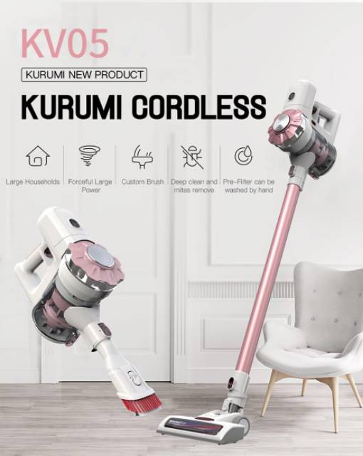 Kurumi KV 05 Cordless Stick Vacuum Cleaner / Versi Baru NEW