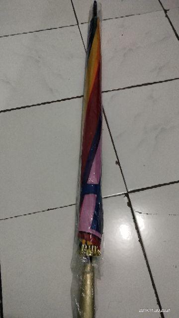 Payung Golf Warna Warni Pelangi Rainbow 16 Jari Jumbo Umbrella Payung Hujan