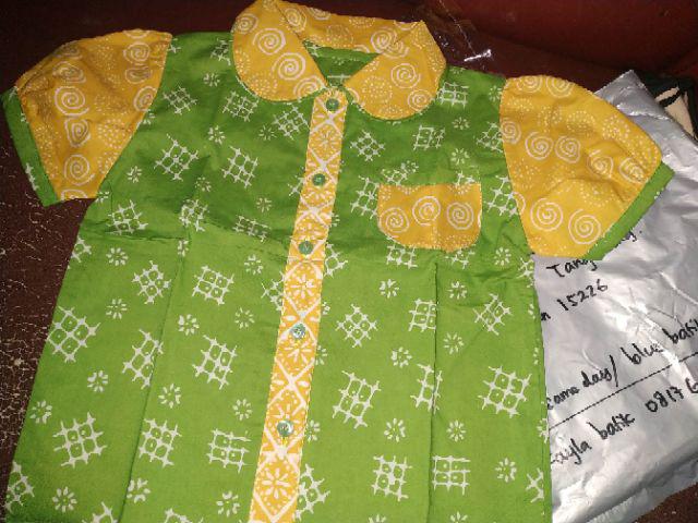 Blouse Batik Anak Cewe Tk- Sd Kelas 1 (size 6 Ld 35-36cm)
