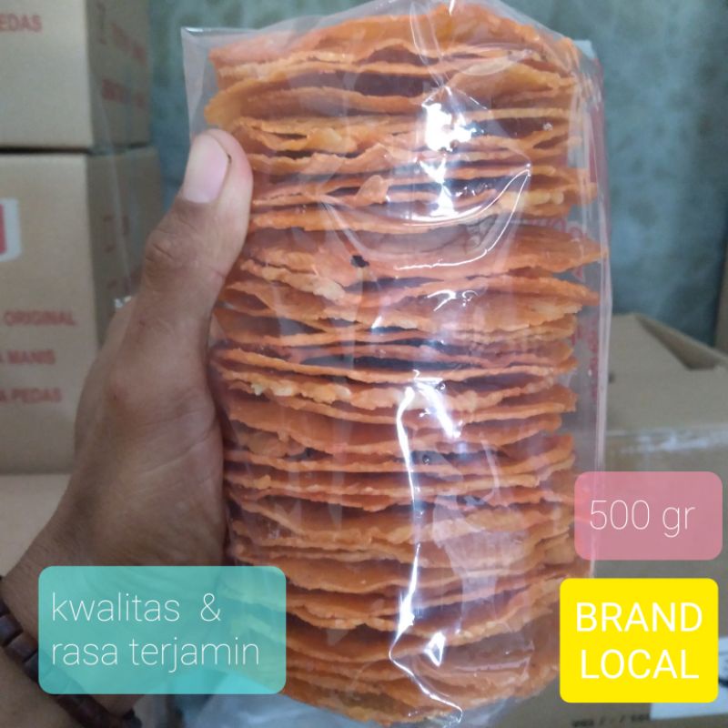 

Harga Emping Murah /Emping Mentah/Jumbo(TP) Pedas Manis/Kemasan 500 Gram
