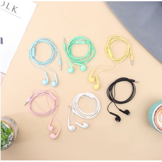 Headset U19 Macaron Matte Colorfull Hifi Stereo Extra Bass Handsfree Earphone Jack 3.5mm with Mic