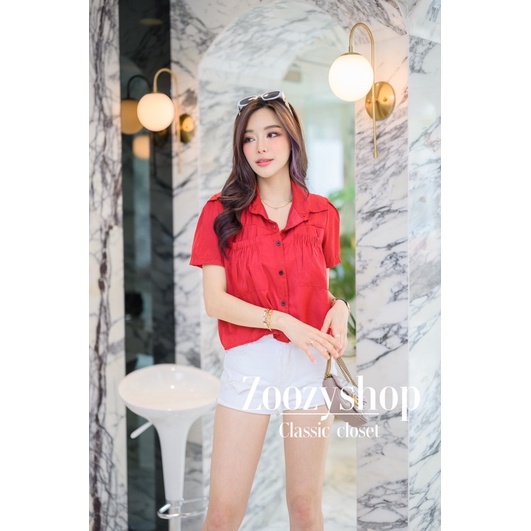 ATASAN KEMEJA ZOOZY MODEL KANTONG KERUT IMPORT BANGKOK (BJZY330)