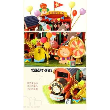 DIY Miniatur CIRCUS TRAIN Puzzle Craf (TC8-1 LED)