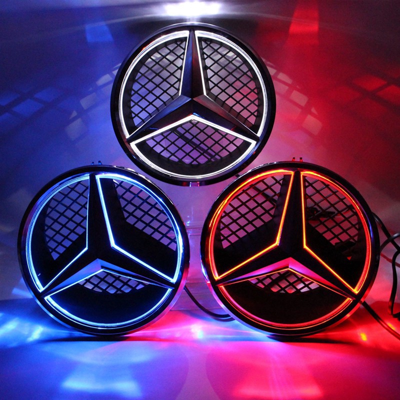 Stiker Emblem/Badge Night Knight Dengan Lampu Led Untuk Mobil Mercedes Benz W166 W176 W204 W207 W212 W218 W245 W251 W463