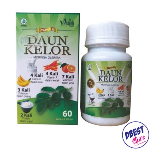 [Bayar diTempat/COD] Kapsul Daun Kelor Inayah 60Kapsul - Moringa Oleifera Obat Herbal 100%