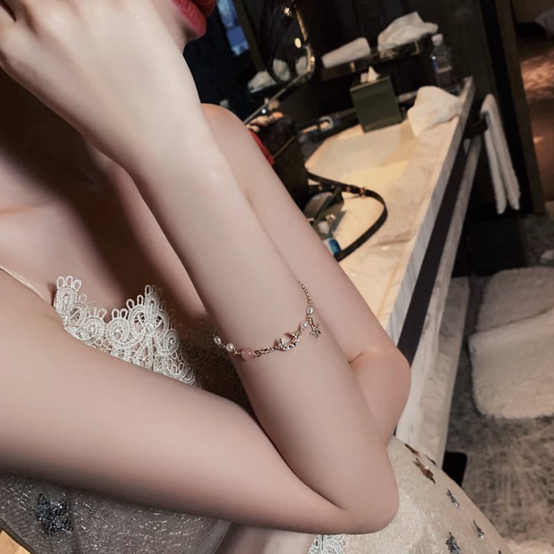 Gelang Liontin Bintang Dan Bulan Gaya Korea Untuk Wanita-4