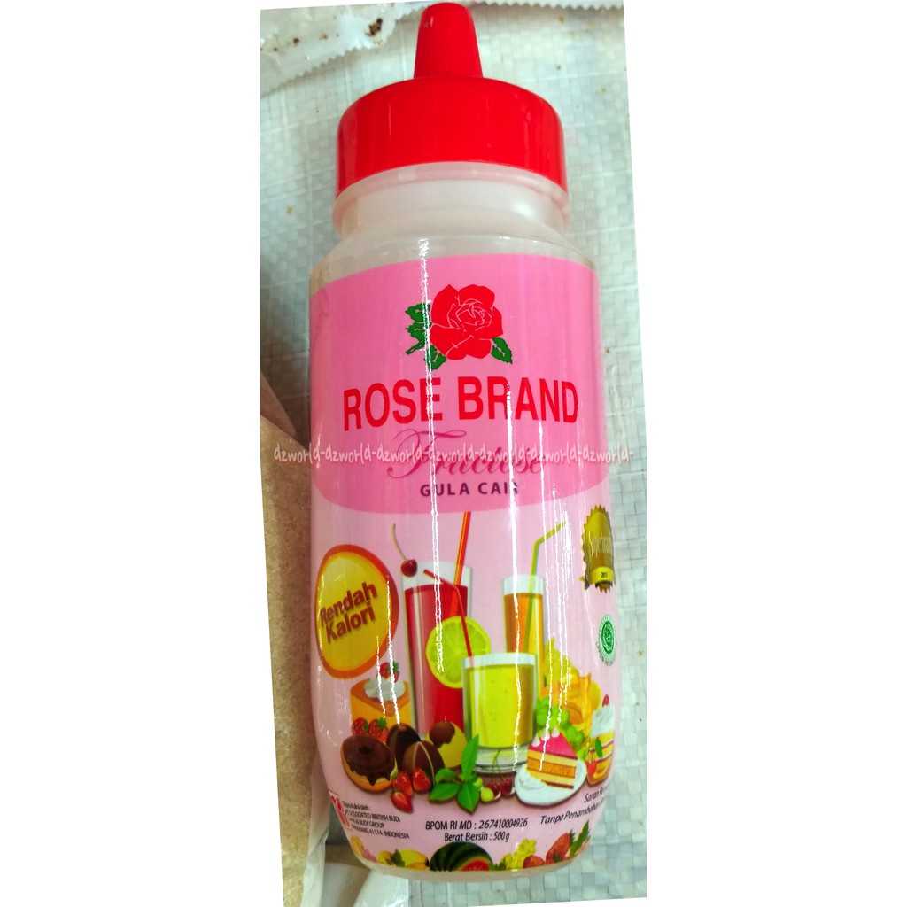 Rose Brand Fructose 500ml Gula Cair Rendah Kalori Rosebrand Siap Saji Pakai Rosebrand Liquid Sugar Sugars