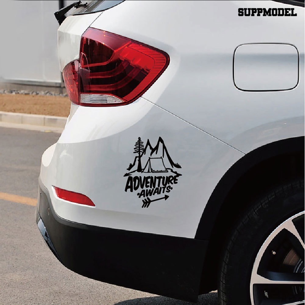 Car Adventure Stiker Mobil Reflektif Motif Gambar Gunung Dan Pohon