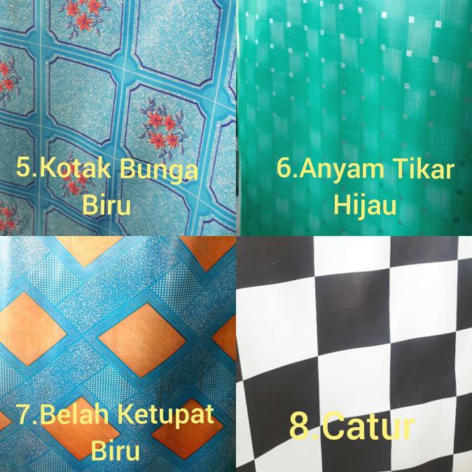 Daimaru Karpet Lantai Meteran Plastik/Alas Taplak Meja Tebal Per 50Cm - Coklat Kayu