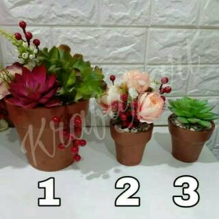 artificial succulent and flowers rangkaian kaktus  dan 