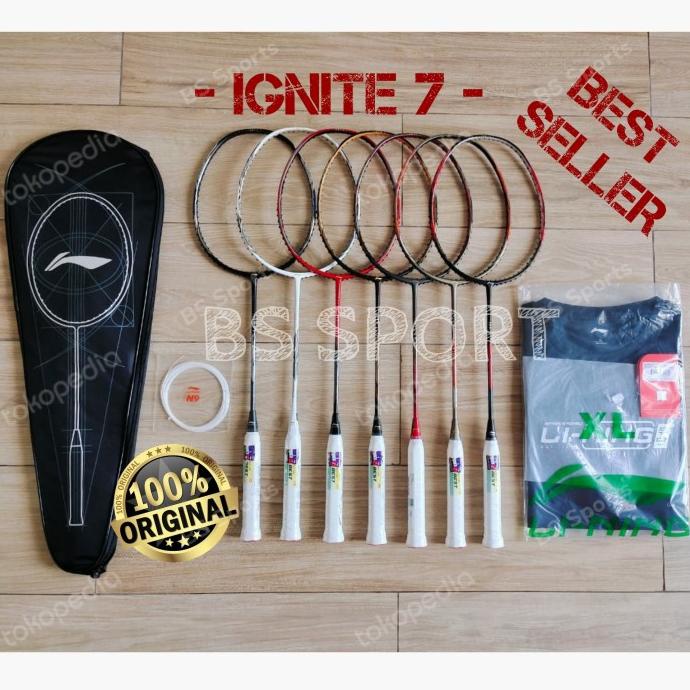 NEW  RAKET BADMINTON LINING IGNITE 7 IGNITE7 ORIGINAL