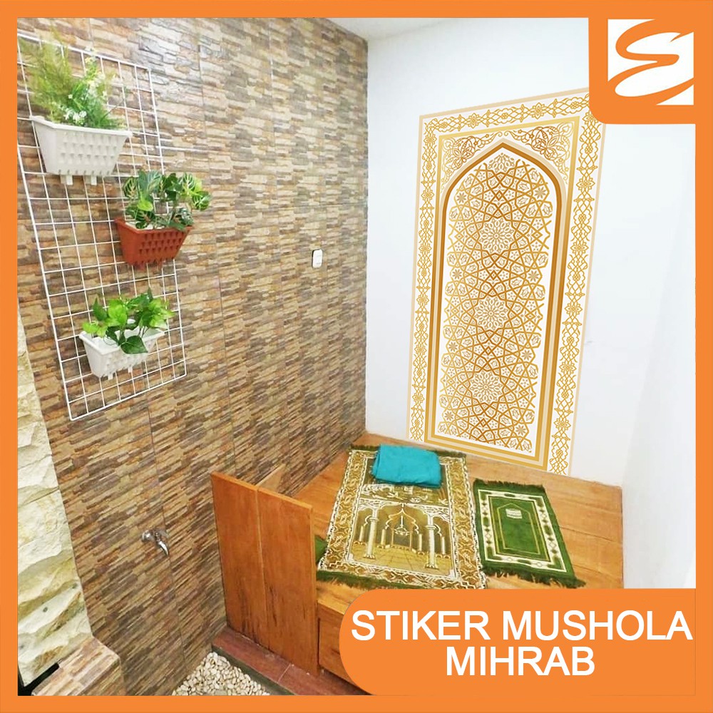 Stiker dinding mushola  mihrab 96x200cm wallpaper tembok 
