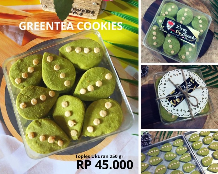 

Green tea cookies 250gr toples thinwall dapurloonaku