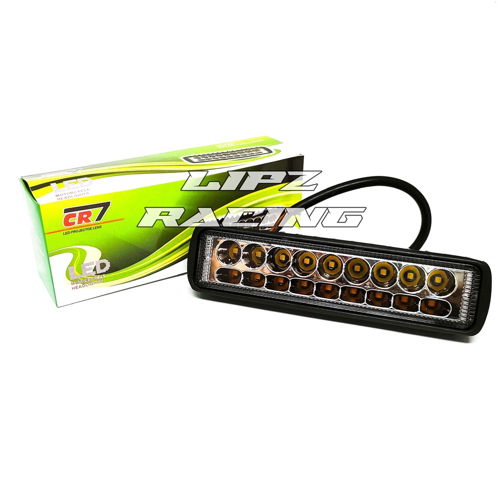 LAMPU TEMBAK / LAMPU SOROT LED 18 MATA LED 3 MODE CAHAYA WHITE / YELLOW / WARM WHITE BAHAN ALUMINIUM