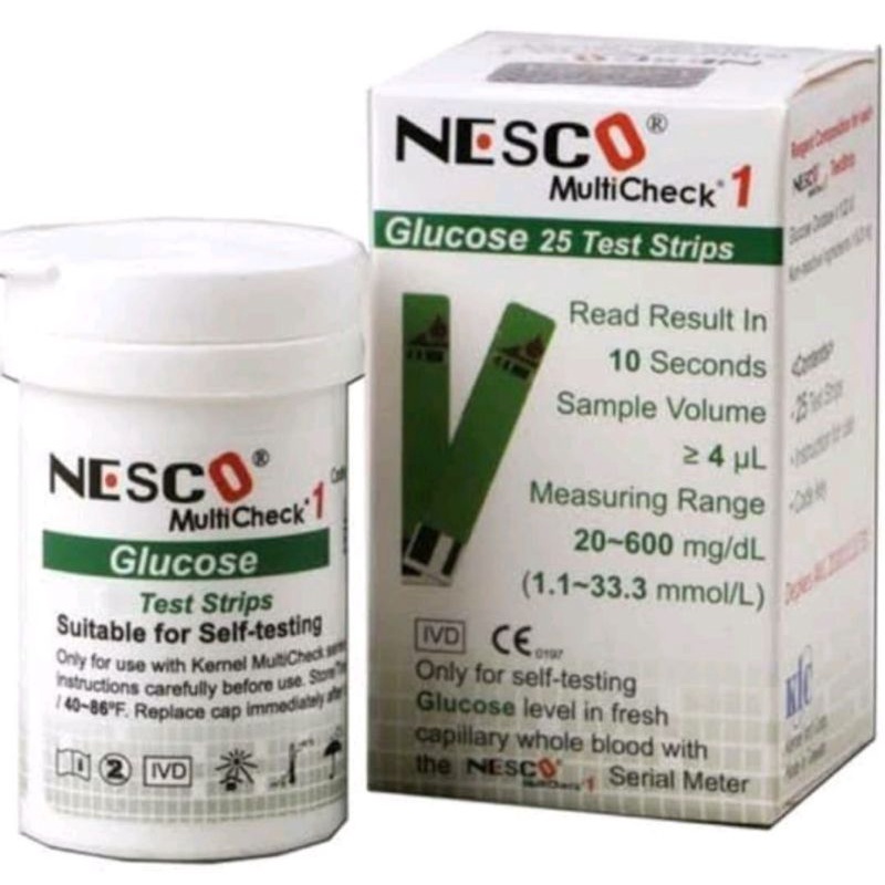 NESCO strip gula darah, Refill strip gula, Gula darah Nesco.